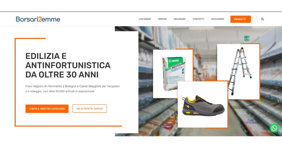 Al momento stai visualizzando Borsari2emme: nuova immagine e sito web per il partner di edilizia e antinfortunistica a Castel Maggiore